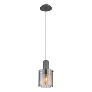 Globo - Luster na sajli 1xE27/40W/230V, prečnik 18 cm, siva