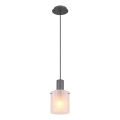 Globo - Luster na sajli 1xE27/40W/230V Ø 18 cm, beo