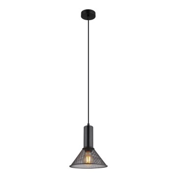 Globo - Luster na sajli 1xE27/60W/230V crna