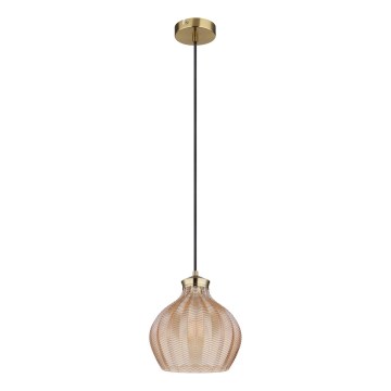 Globo - Luster na sajli 1xE27/60W/230V prečnik 22 cm zlatna