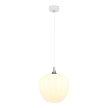 Globo - Luster na sajli 1xE27/60W/230V, prečnik 29 cm, bela