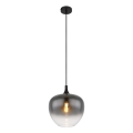 Globo - Luster na sajli 1xE27/60W/230V, prečnik 29 cm, crne boje