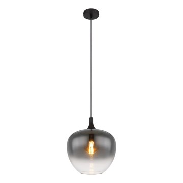 Globo - Luster na sajli 1xE27/60W/230V, prečnik 29 cm, crne boje