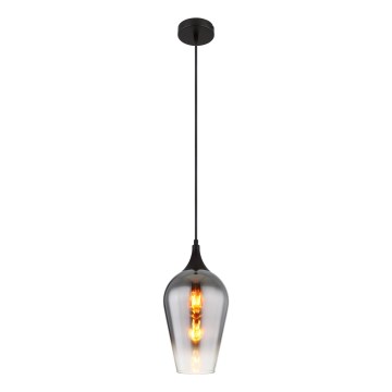 Globo - Luster na sajli 1xE27/60W/230V Ø 18 cm crna