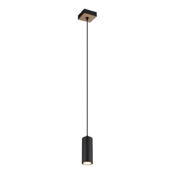 Globo - Luster na sajli 1xGU10/35W/230V crna/braon