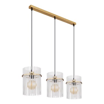 Globo - Luster na sajli 3xE27/60W/230V, zlatne boje