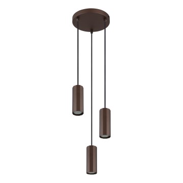 Globo - Luster na sajli 3xGU10/25W/230V braon