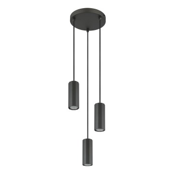 Globo - Luster na sajli 3xGU10/25W/230V crna