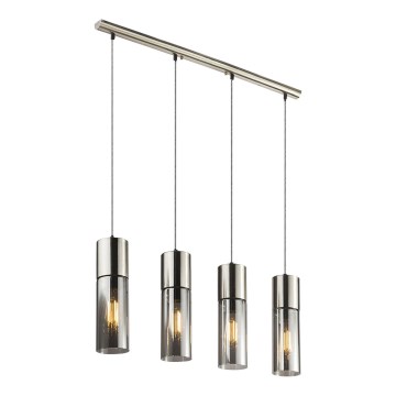 Globo - Luster na sajli 4xE27/25W/230V matni hrom