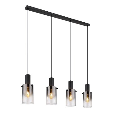 Globo - Luster na sajli 4xE27/40W/230V, crna