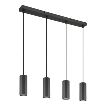 Globo - Luster na sajli 4xGU10/25W/230V crna