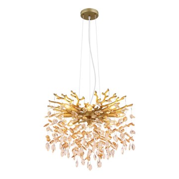 Globo - Luster na sajli 8xE14/40W/230V zlatan