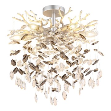 Globo - Luster na šipci 6xE14/40W/230V, srebrna