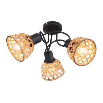 Globo - Plafonski luster 3xE27/15W/230V bambus