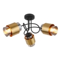 Globo - Plafonski luster 3xE27/40W/230V crna/mesing