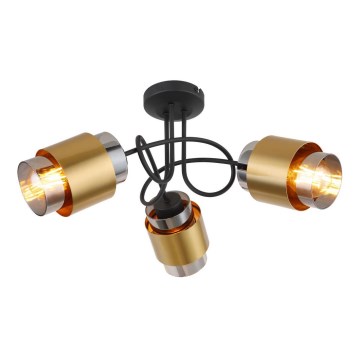 Globo - Plafonski luster 3xE27/40W/230V crna/mesing