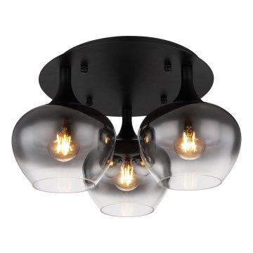 Globo - Plafonski luster 3xE27/40W/230V, prečnik 45 cm, crna