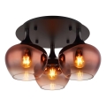 Globo - Plafonski luster 3xE27/40W/230V, prečnik 45 cm, u bakarnoj boji
