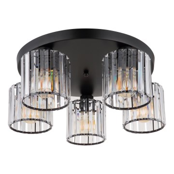 Globo - Plafonski luster 5xE27/60W/230V, prečnik 46,5 cm, crni