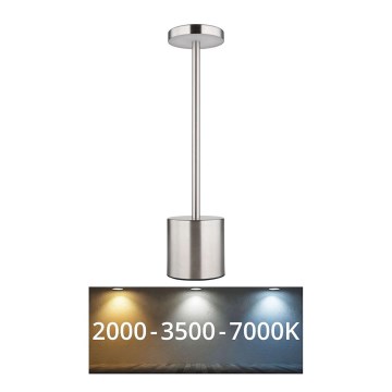 Globo - prigušiva dodirna LED stona lampa LED/1,2W/3,7V 2000K/3500K/7000K 1200 mAh USB mat hrom