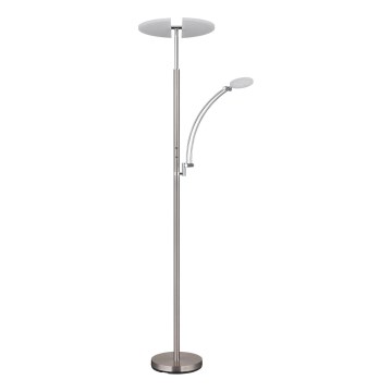 Globo - prigušiva LED podna lampa LED/40W/230V + LED/5,5W 2700/4000/6000K mat hrom