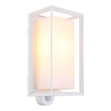 Globo - Spoljno zidno svetlo sa senzorom, 1x E27/60W/230V, IP44, belo