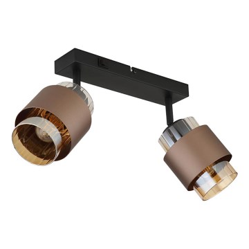Globo - Spot svetiljka 2xE27/40W/230V crna/bronza
