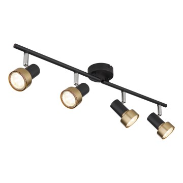 Globo - Spot svetiljka 4xGU10/25W/230V crna/zlatna