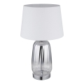 Globo - Stona lampa 1xE27/40W/230V bela/srebrna