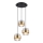 Globo - Viseći luster na sajli 3xE27/60W/230V crna/mesing