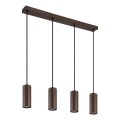 Globo - Viseći luster na sajli 4xGU10/25W/230V braon