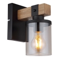 Globo - Zidna lampa 1xE27/60W/230V hrast/zadimljena