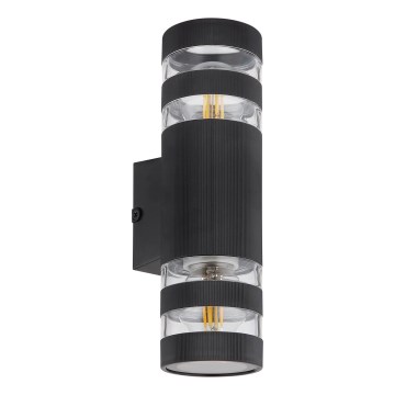 Globo - Zidna lampa 2xE27/10W/230V crna