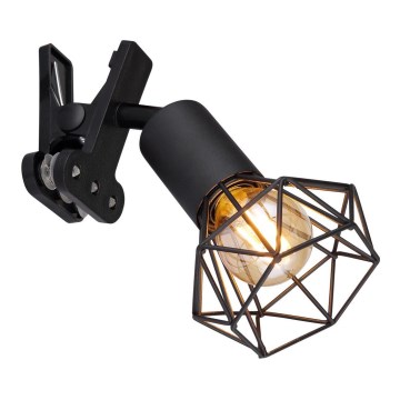 Globo - Zidna lampa sa klipom 1xE14/40W/230V crna
