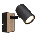 Globo - Zidna reflektorska svetiljka 1xGU10/25W/230V crna/braon
