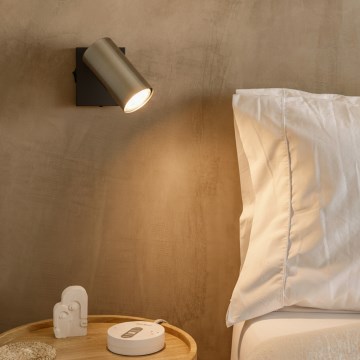 Globo - Zidna spot lampa 1xGU10/25W/230V crna/mesing