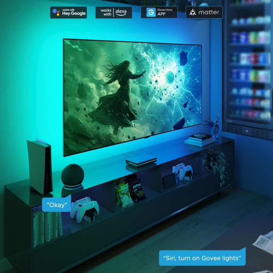 Govee - AI Sync Box 2 Smart TV RGBICW pozadinsko osvetljenje 55-65 Wi-Fi