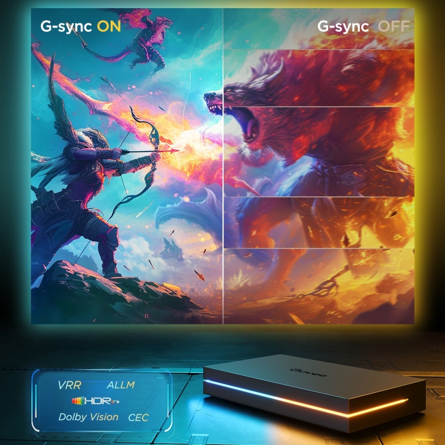 Govee - AI Sync Box 2 Smart TV RGBICW pozadinsko osvetljenje 55-65 Wi-Fi