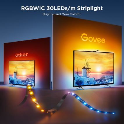Govee - Backlight 3S Netflix TV 55-65 SMART LED pozadinsko osvetljenje RGBICW Wi-Fi + daljinski upravljač