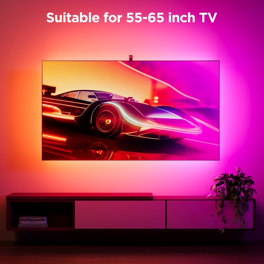 Govee - Backlight 3S Netflix TV 55-65 SMART LED pozadinsko osvetljenje RGBICW Wi-Fi + daljinski upravljač
