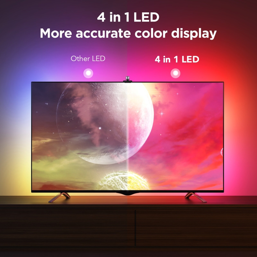 Govee - Backlight 3S Netflix TV 55-65 SMART LED pozadinsko osvetljenje RGBICW Wi-Fi + daljinski upravljač