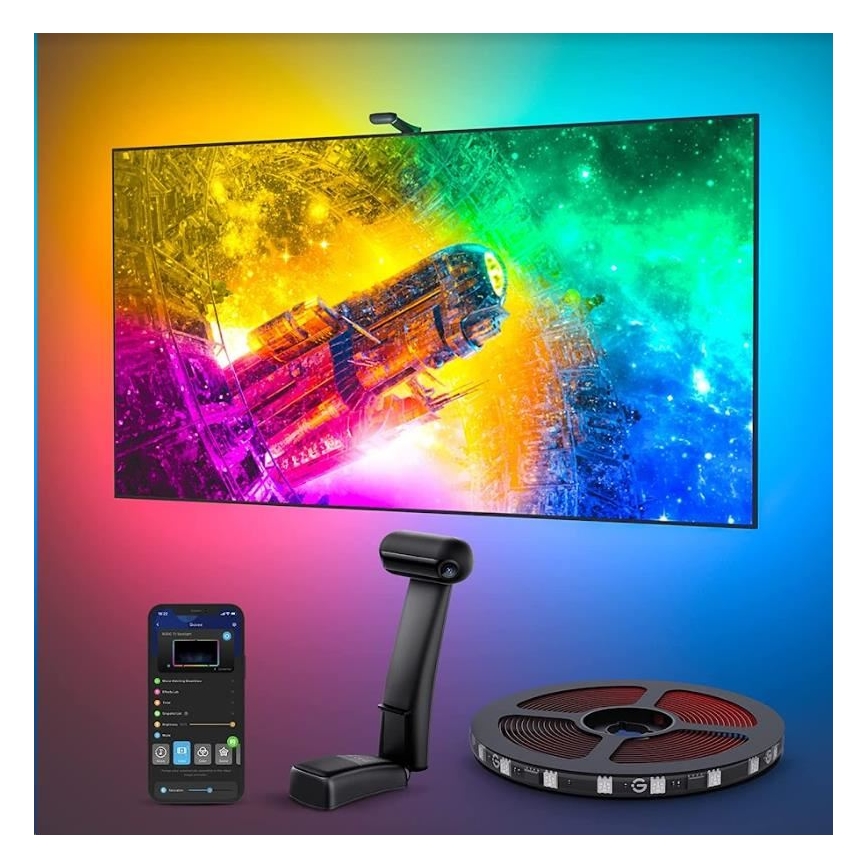 Govee - DreamView T2 DUAL TV 55-65 SMART LED pozadinsko osvetljenje RGBIC Wi-Fi + daljinski upravljač