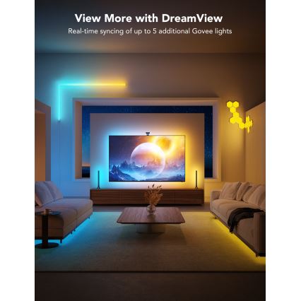 Govee - DreamView T2 DUAL TV 75-85 SMART LED pozadinsko osvetljenje RGBIC Wi-Fi + daljinski upravljač