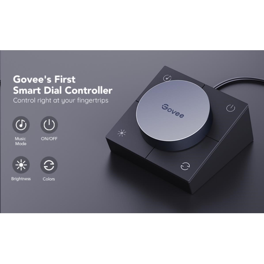 Govee - KOMPLET 2x Smart Gaming Wi-Fi LED RGBIC paneli + Smart Dual crna + daljinski upravljač