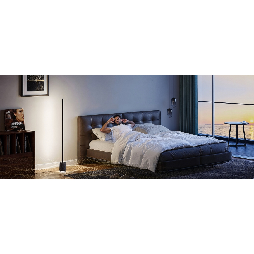 Govee - LED prigušiva podna lampa sa zvučnikom Pro RGBICWW 2200-6500K Wi-Fi + daljinski upravljač