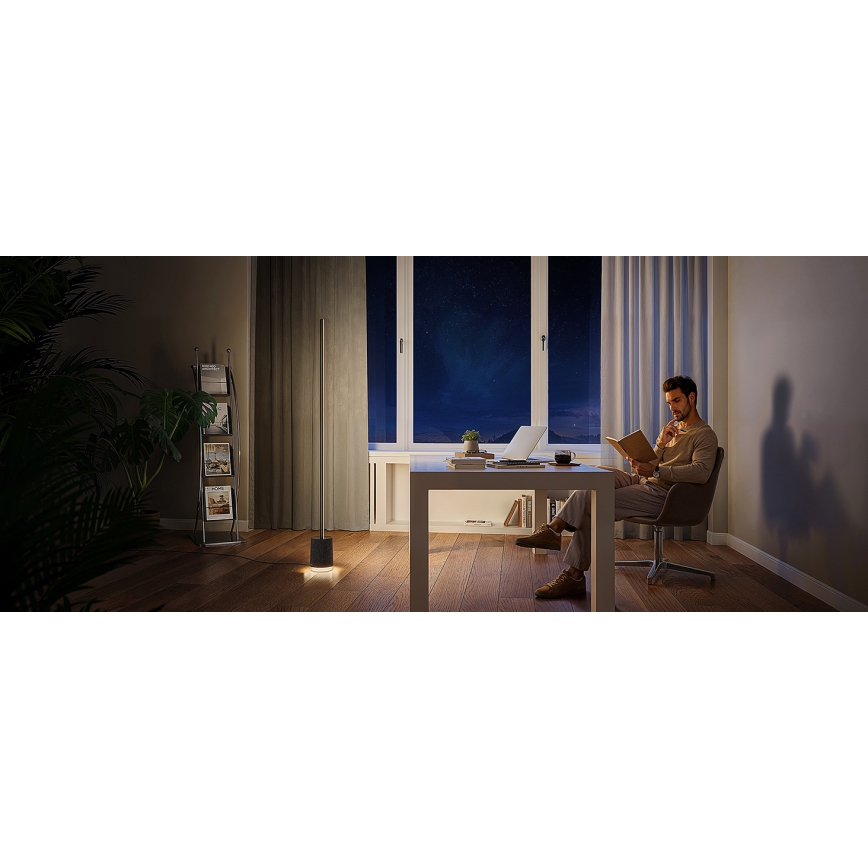 Govee - LED prigušiva podna lampa sa zvučnikom Pro RGBICWW 2200-6500K Wi-Fi + daljinski upravljač