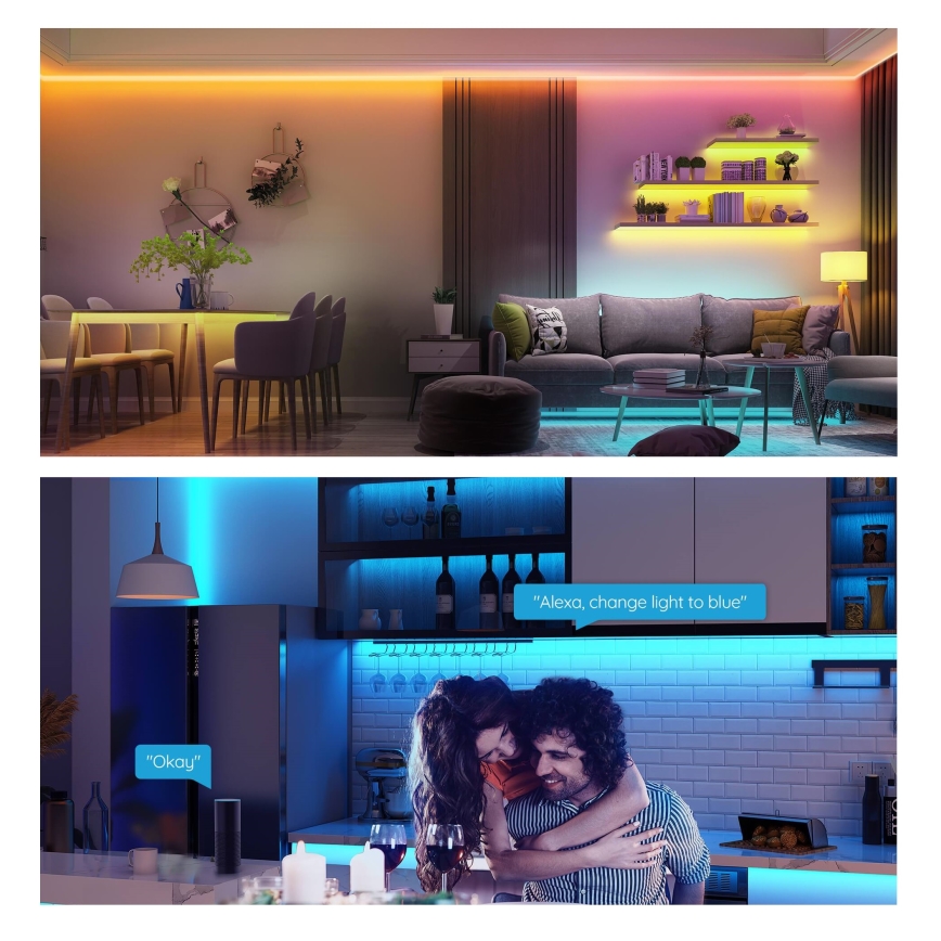 Govee - LED RGB prigušiva traka SMART LED/36W/24V 10m Wi-Fi