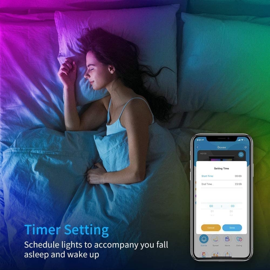 Govee - LED RGB prigušiva traka SMART LED/36W/24V 10m Wi-Fi