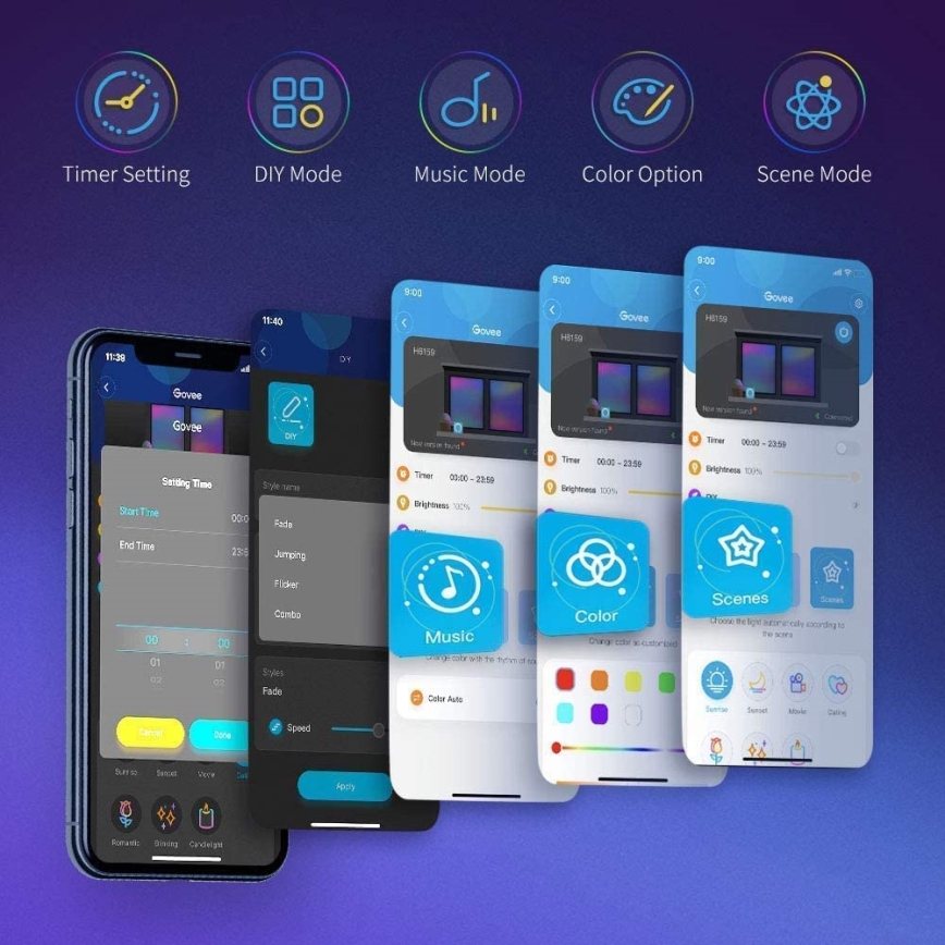 Govee - LED RGB prigušiva traka SMART LED/36W/24V 10m Wi-Fi