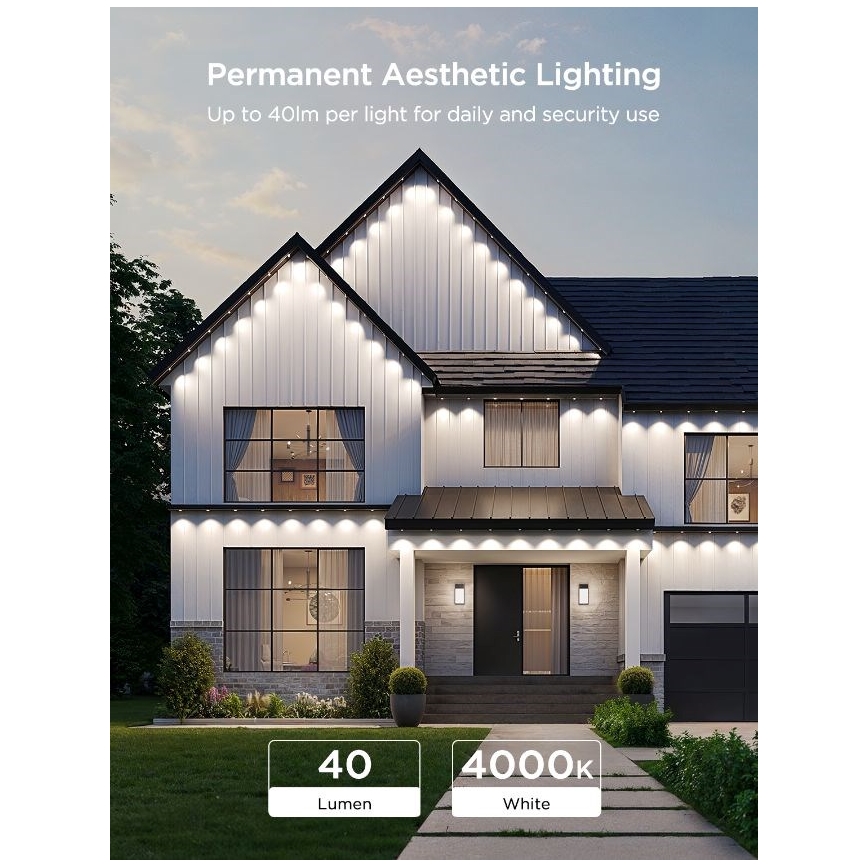 Govee - LED RGBIC niz spuštenih svetala 30m Wi-Fi Matter IP67